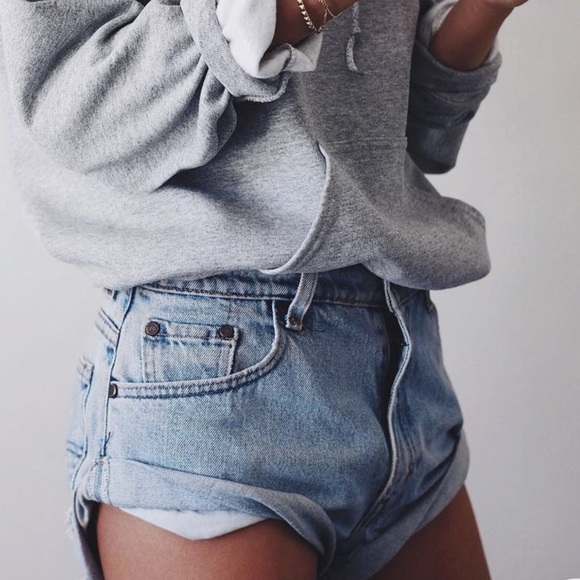 Rare Vintage One Teaspoon Bandit Denim Shorts Cut Offs Distressed Size S *NWOT - Picture 1 of 5